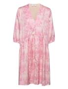 Callie Ls Dress Lyhyt Mekko Pink NORR