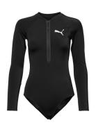 Puma Swim Women Long Sleeve Surf Suit 1P Uimapuku Uima-asut Black Puma...