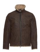 Fred Aviator Jacket Nahkatakki Brown Jofama