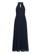 Vimilina Halterneck Maxi Dress - Noos Maksimekko Juhlamekko Navy Vila