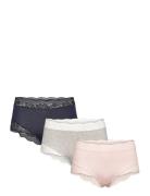 Brief High Lara 3 Pack Alushousut Brief Tangat Pink Lindex