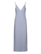 Recycled Cdc Midi Slip Dress Maksimekko Juhlamekko Blue Calvin Klein