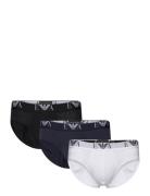 Men's Knit 3Pack Brief Y-sepalus Briefs Alushousut White Emporio Arman...