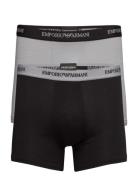 Mens Knit 2Pack Boxer Bokserit Black Emporio Armani