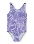 Kmgcaroline Tie Dye Uv50 Str Swimsuit Uimapuku Uima-asut Purple Kids O...