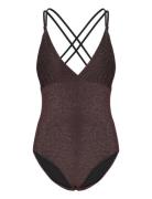 Ibiza Swimsuit Lurex Uimapuku Uima-asut Brown Missya