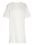 Tulip Tee Dress Gots Lyhyt Mekko White Basic Apparel