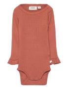 Nbfrachel Ls Slim Body July Lil Bodies Long-sleeved Orange Lil'Atelier