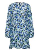 Ensherry Ls Dress Aop 7014 Lyhyt Mekko Blue Envii