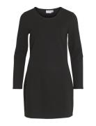 Viarmer O-Neck L/S Dress - Noos Lyhyt Mekko Black Vila