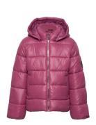 Kmgnewemmy Savannah Quiltd Jacket Cp Otw Toppatakki Pink Kids Only