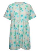 Entempo Ss Dress Aop 6932 Lyhyt Mekko Beige Envii