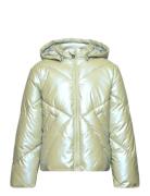 Kogjodie Metallic Hood Puffer Cp Otw Toppatakki Green Kids Only