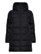 Hooded Midi Caviar Topattu Pitkä Takki Black LEVI´S Women