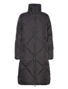 Bybomina Coat 2 - Topattu Pitkä Takki Black B.young