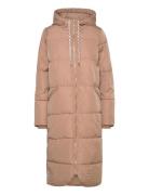 Long Puffer Jacket Topattu Pitkä Takki Beige Coster Copenhagen