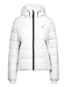 Hooded Spirit Sports Puffer Vuorillinen Takki Topattu Takki White Supe...