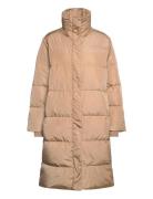 Downbblucky Coat Topattu Pitkä Takki Beige Bruuns Bazaar