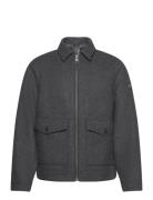 Casual Wool Jacket Villakangastakki Grey Tom Tailor