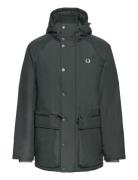 Padded Zip Jacket Parka Takki Khaki Green Fred Perry