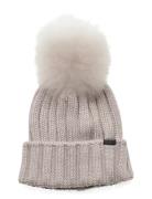 Beanie Cashmere Pom-Pom Accessories Headwear Beanies Beige WOOLRICH