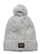 Cable Knit Beanie Hat Accessories Headwear Beanies Grey Superdry