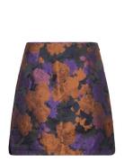 Yaspirio Hw Jacquard Skirt Lyhyt Hame Black YAS