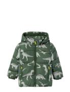 Nmmmosan Puffer Jacket Reflective Aop Toppatakki Green Name It