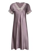 Pure Silk - Nightdress W/Short Slee Yöpaita Grey Lady Avenue