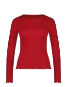 Top Ls Cotton Rib Babylock Toppi Red Hunkemöller