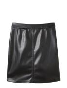 Skirt Fake Leather Lyhyt Hame Black Tom Tailor