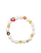 Men's Smiley Face Pearl Bracelet Rannekoru Korut Multi/patterned Niala...