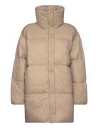 Mschdiona Jacket Vuorillinen Takki Topattu Takki Beige MSCH Copenhagen