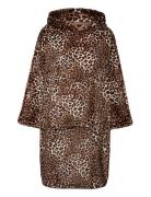 Poncho Flannel Fleece Leopard Aamutakki Brown Hunkemöller