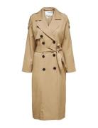 Slfnew Bren Ls Trench Coat B Noos Trenssi Takki Beige Selected Femme