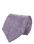 Paisley Silk Tie Solmio Kravatti Pink Portia 1924