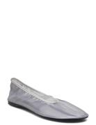 Semi-Transparent Mesh Ballet Flats Ballerinat Silver Mango