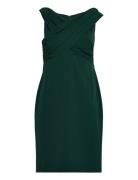 Crepe Off-The-Shoulder Cocktail Dress Lyhyt Mekko Green Lauren Ralph L...