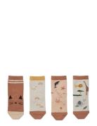 Silas Cotton Socks - 4 Pack Sukat Beige Liewood