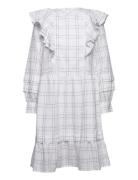 2Nd Aletta - Refined Check Polvipituinen Mekko White 2NDDAY