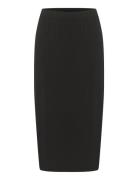 Kamalli Jersey Skirt Polvipituinen Hame Black Kaffe