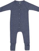 Night Suit, Denim Melange Drop Needle, Merino Wool Pyjama Sie Jumpsuit...