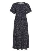 Gislasz Maxi Bs Dress Polvipituinen Mekko Blue Saint Tropez