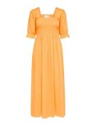 Slfjuana-Ulrikke 2/4 Smock Ankle Dress B Polvipituinen Mekko Orange Se...