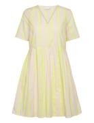 Dress With Stripes Polvipituinen Mekko Yellow Coster Copenhagen