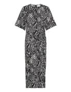 Brayagz P Midi Dress Polvipituinen Mekko Black Gestuz