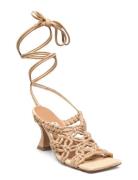 Stephanie Coffee Milk Sandals Korolliset Sandaalit Beige MIISTA