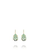 Mini Drop Clasp Earrings Gold Korvakoru Korut Green Caroline Svedbom