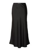 Slflena Hw Midi Skirt Noos Polvipituinen Hame Black Selected Femme