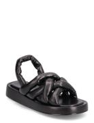 Biadora Puffy Cross Sandal Matalapohjaiset Sandaalit Black Bianco